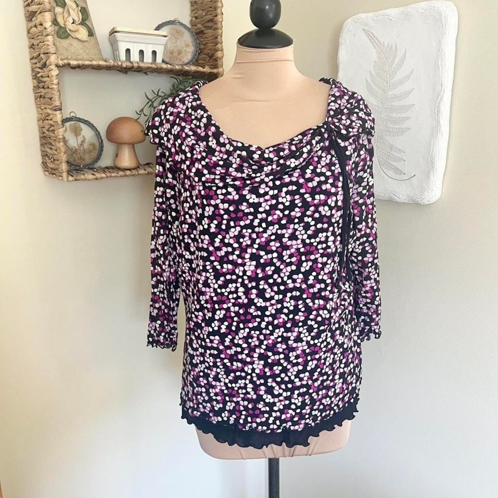 Y2K Style & Co Polka Dot Mesh Blouse